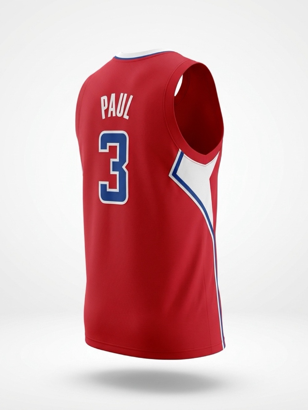 Adidas Los Angeles Clippers, Paul #3 Red Basketball Jersey w/ Blue & White Trim